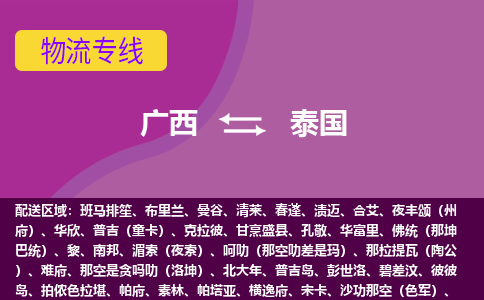 廣西到泰國物流專線全境/直達(dá)，廣西到泰國空運(yùn)（海運(yùn)）公司